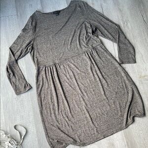 J. Jill Gray Long Sleeve Light Sweater Dress, size L.